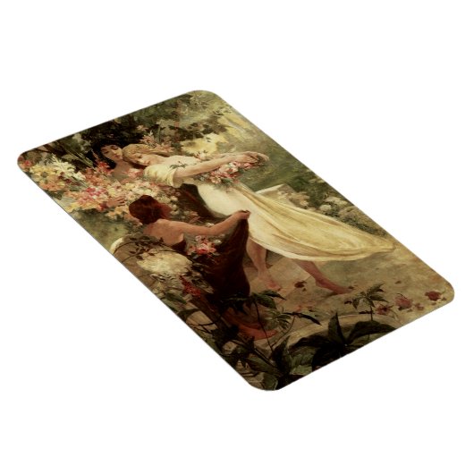 Geist des Frühlings von Alphonse Mucha Magnet (Rechte Seite)