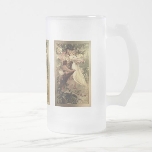 Geist des Frühlings von Alphonse Mucha Mattglas Bierglas (Rechts)