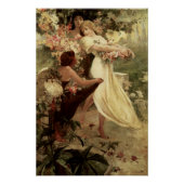 Geist des Frühlings von Alphonse Mucha Poster (Vorderseite)