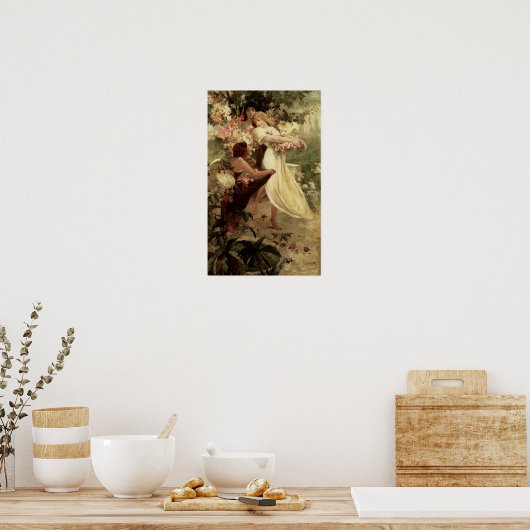 Geist des Frühlings von Alphonse Mucha Poster (Küche)