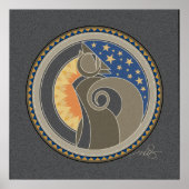 Geist des grauen Coyote-Hintergrunds Poster (Vorne)