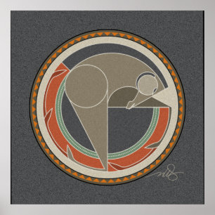 Geist des grauen Hintergrundes Poster