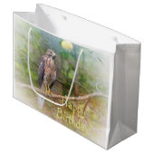 Geist des Hawk-Geburtstags Große Geschenktüte (Vorderseite Schrägansicht)