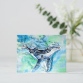 Geist des Humpback Whale Postkarte (Stehend Vorderseite)