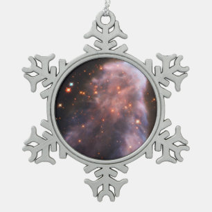 Geist des Kassiopeianebels Schneeflocken Zinn-Ornament