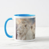 Geist des Lichtes - weiße Löwe-Kunst-Tasse Tasse (Links)
