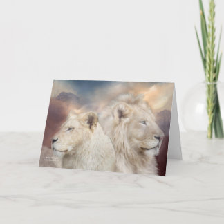Geist des Lichtes - weißer Löwe ArtCard Karte