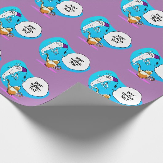 Geist des lustigen Cartoon Geschenkpapier (Ecke)