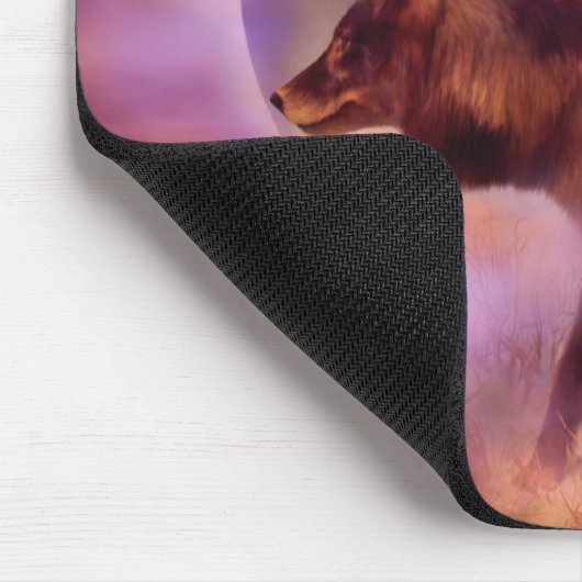 Geist des Mond-Wolfs Mousepad (Ecke)