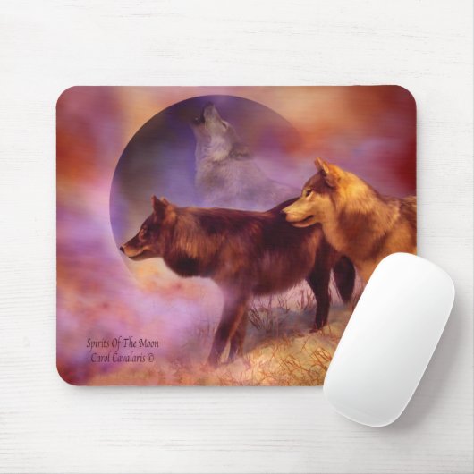 Geist des Mond-Wolfs Mousepad (Mit Mouse)