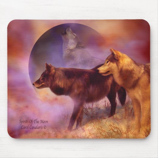 Geist des Mond-Wolfs Mousepad (Vorne)