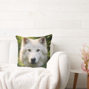 Geist des Nordens Majestätischer weißer Ball Wurf  Kissen