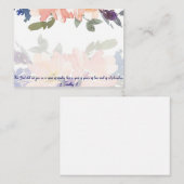 Geist des Powers Aquarellblumen Christlich Anmerku Mitteilungskarte (Vorne/Hinten)