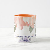 Geist des Powers Aquarellblumen Christlich Tasse (Zentrum)