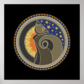 Geist des schwarzen Coyote-Hintergrunds Poster (Vorne)