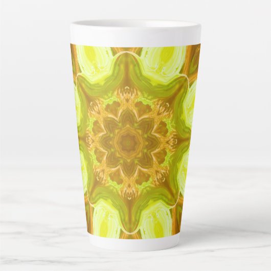 Geist des solaren Laubs abstraktes Muster Milchtasse (Vorderseite)