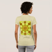 Geist des solaren Laubs abstraktes Muster T-Shirt (Schwarz voll)