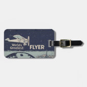 Geist des St. Louis-Flyers mit QR-Code Gepäckanhänger (Vorderseite horizontal)