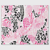 Geist des Stammes: Rosa, Schwarz und Weiß Geschenkpapier (Flach)