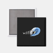 Geist des Surfens Evolution des Menschen  Magnet (Vorderseite/Rückseite)