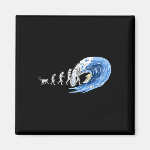 Geist des Surfens Evolution des Menschen Magnet