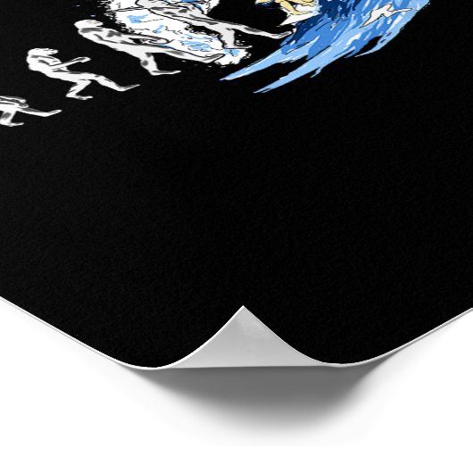 Geist des Surfens Evolution des Menschen  Poster (Ecke)