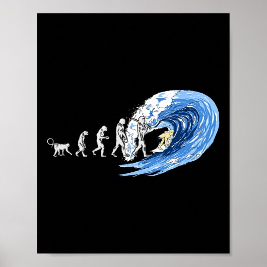 Geist des Surfens Evolution des Menschen Poster (Vorne)