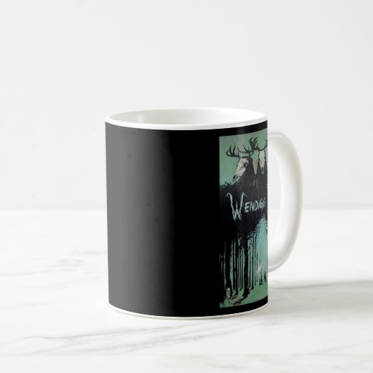 Geist des Waldes Kryptid Wendigo Wald Kaffeetasse (VorderseiteRechts)
