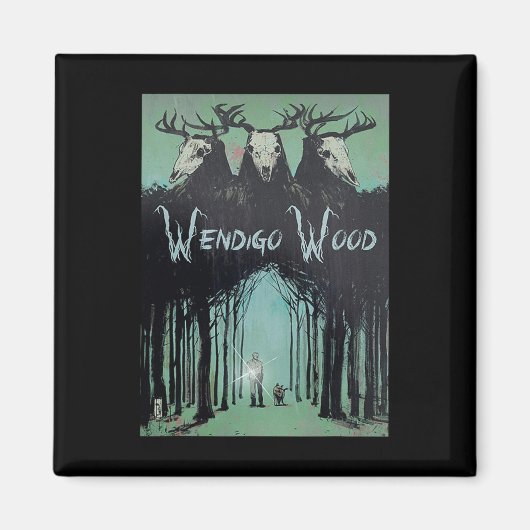 Geist des Waldes Kryptid Wendigo Wald Magnet (Vorne)