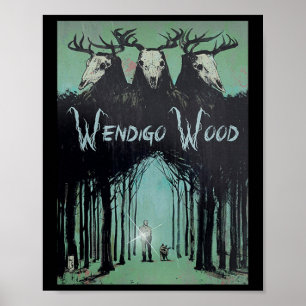 Geist des Waldes Kryptid Wendigo Wald Poster