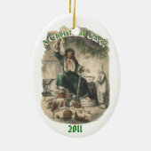 Geist des Weihnachtsgeschenks Keramik Ornament (Hinten)