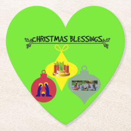 Geist des Weihnachtstrios religiöser Ornamente Untersetzer