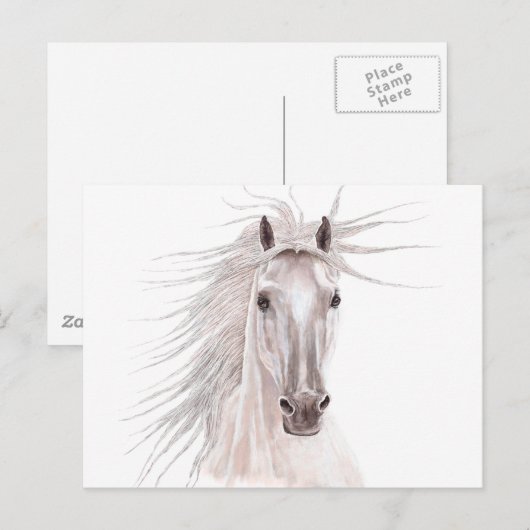 Geist des Windpferdes - Vintag- Postkarte (Vorne/Hinten)