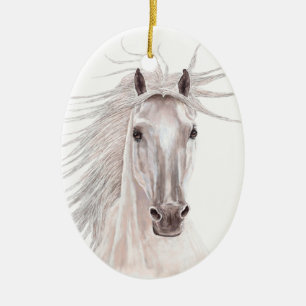 Geist des Windpferdes -vintage- Keramik Ornament