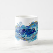 Geist des Wintersturm Wolfs Aquarell Kaffeetasse (Mittel)