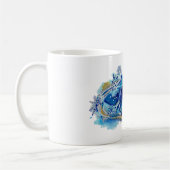 Geist des Wintersturm Wolfs Aquarell Kaffeetasse (Links)
