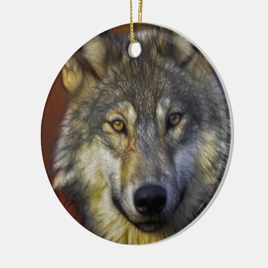 Geist des Wolfs - Geschenke des Therianischen Wolf Keramik Ornament (Links)