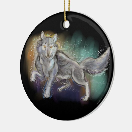 Geist des Wolfs Keramikornament (Links)