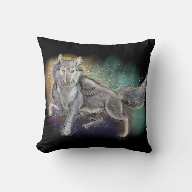 Geist des Wolfs Kissen (Vorderseite)