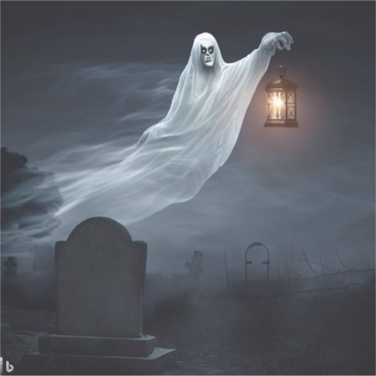 Geist durch Laternenlicht Aufkleber (Vorderseite)