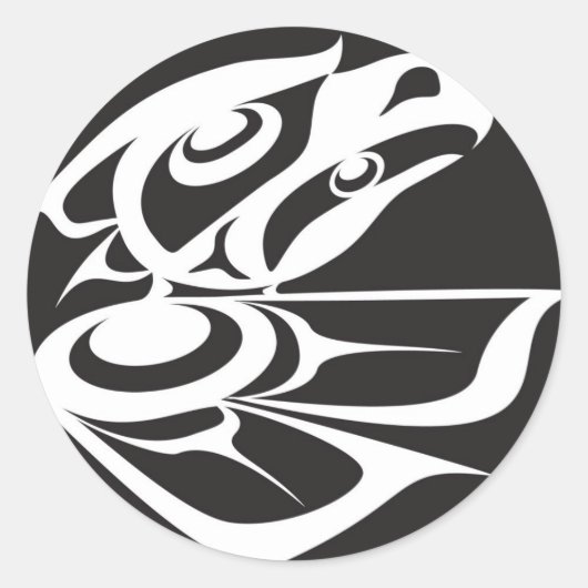 Geist Eagle Runder Aufkleber (Vorderseite)