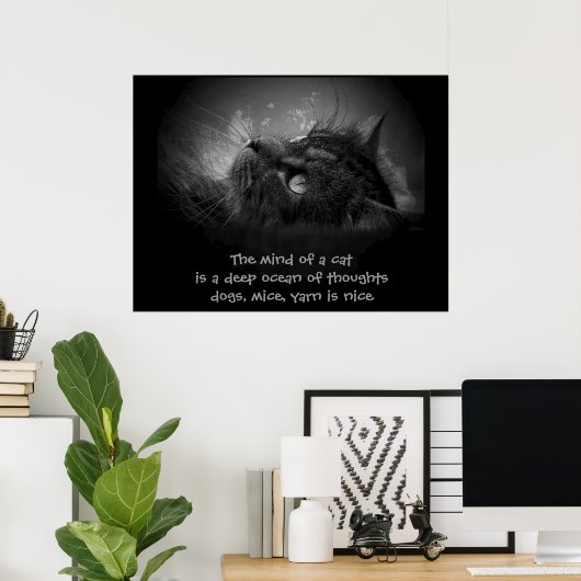 Geist einer Katze Haiku Poster (Heimbüro)