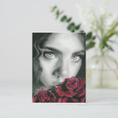Geist einer Rose gotische Schönheit Postkarte (Stehend Vorderseite)