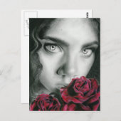 Geist einer Rose gotische Schönheit Postkarte (Vorne/Hinten)
