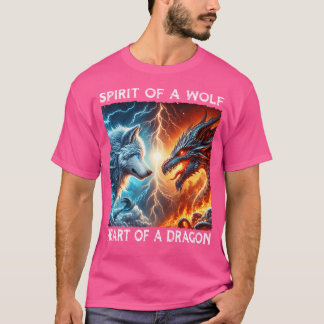 Geist eines Wolfenkreises eines Drachenwölfe und L T-Shirt