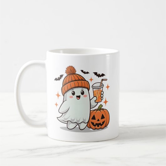 Geist, Fledermäuse, Pumpkin und Trinken, Niedliche Kaffeetasse (Links)