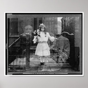Geist-Fotografie des Mädchens, C. 1905 Poster