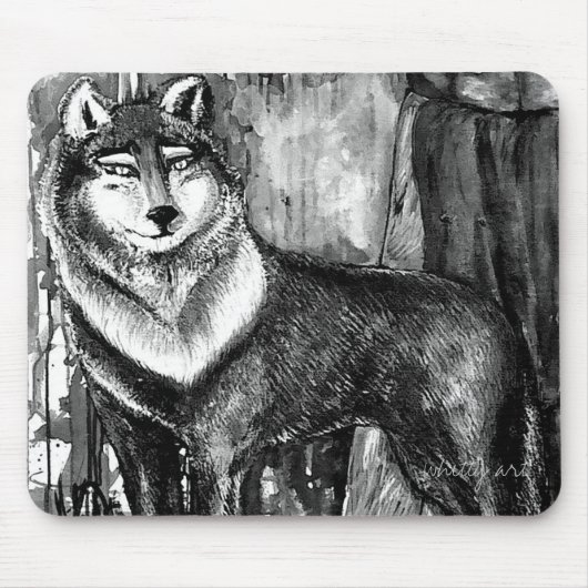 Geist-Führer-Wolf Mousepad (Vorne)