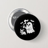 Geist gehender Hund Französische Bulldogge Kaffee Button (Vorne & Hinten)