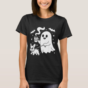 Geist gehender Hund Französische Bulldogge Kaffee T-Shirt